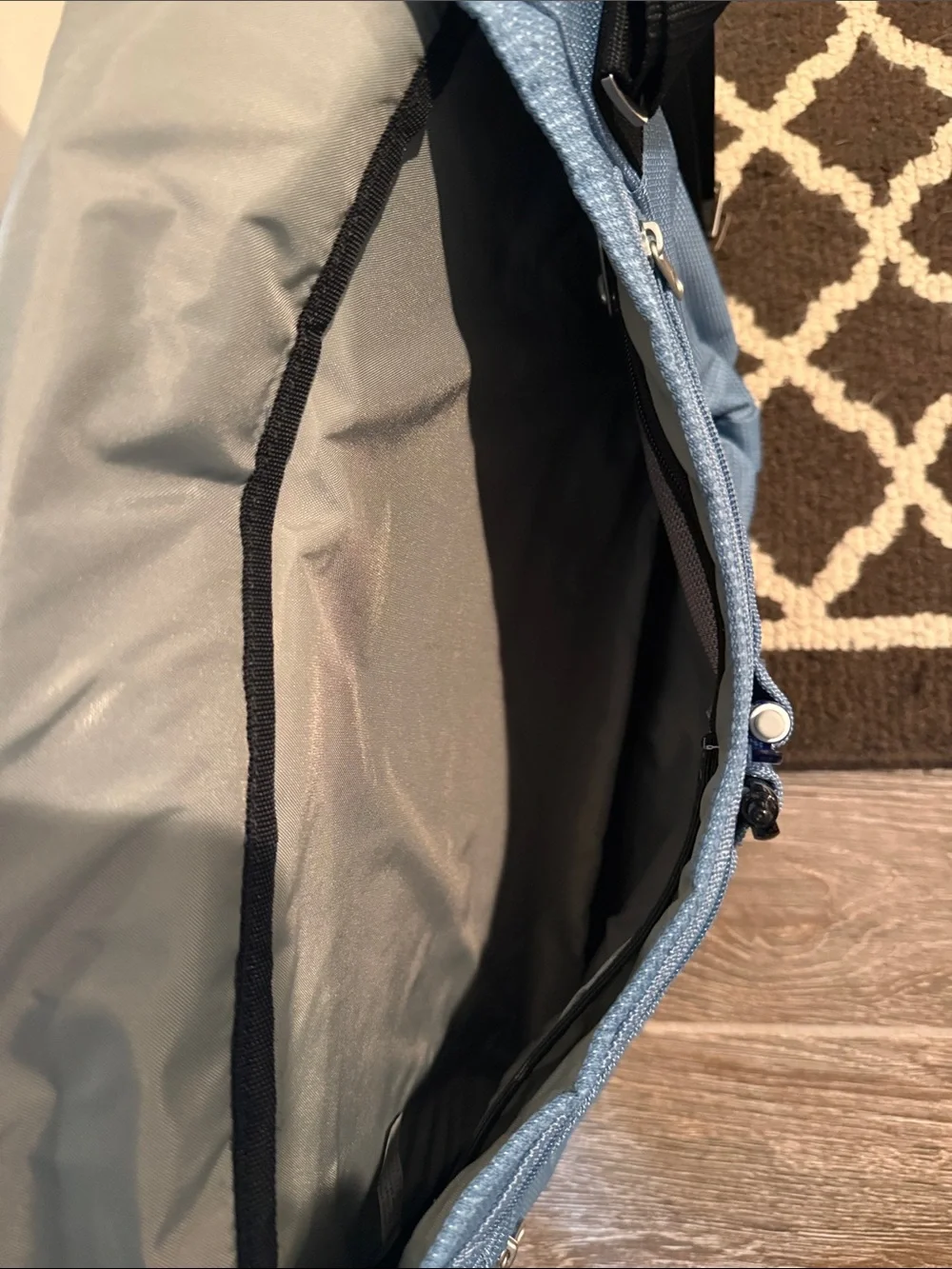 Light blue Women's Laptop Messenger Bag with Adjustable Strap